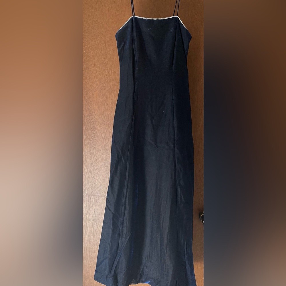 Black/dark blue shimmer prom dress